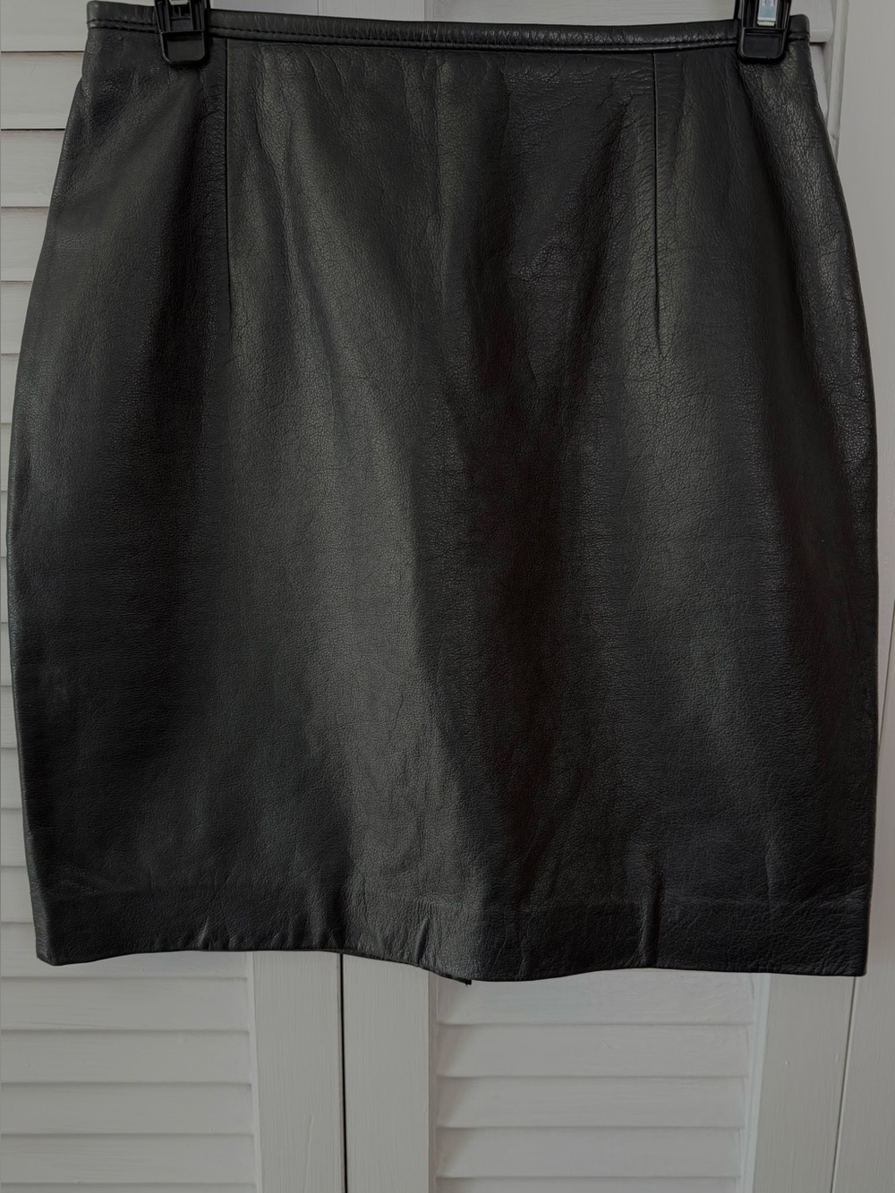 Women’s Lauren Ralph Lauren Black Leather Pencil Skirt Old Money Quiet Luxury 4